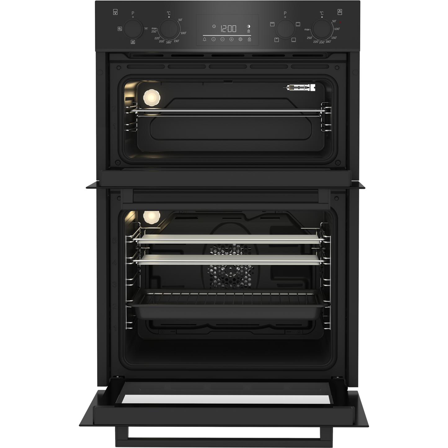 Beko Electric Built In Double Oven - Black