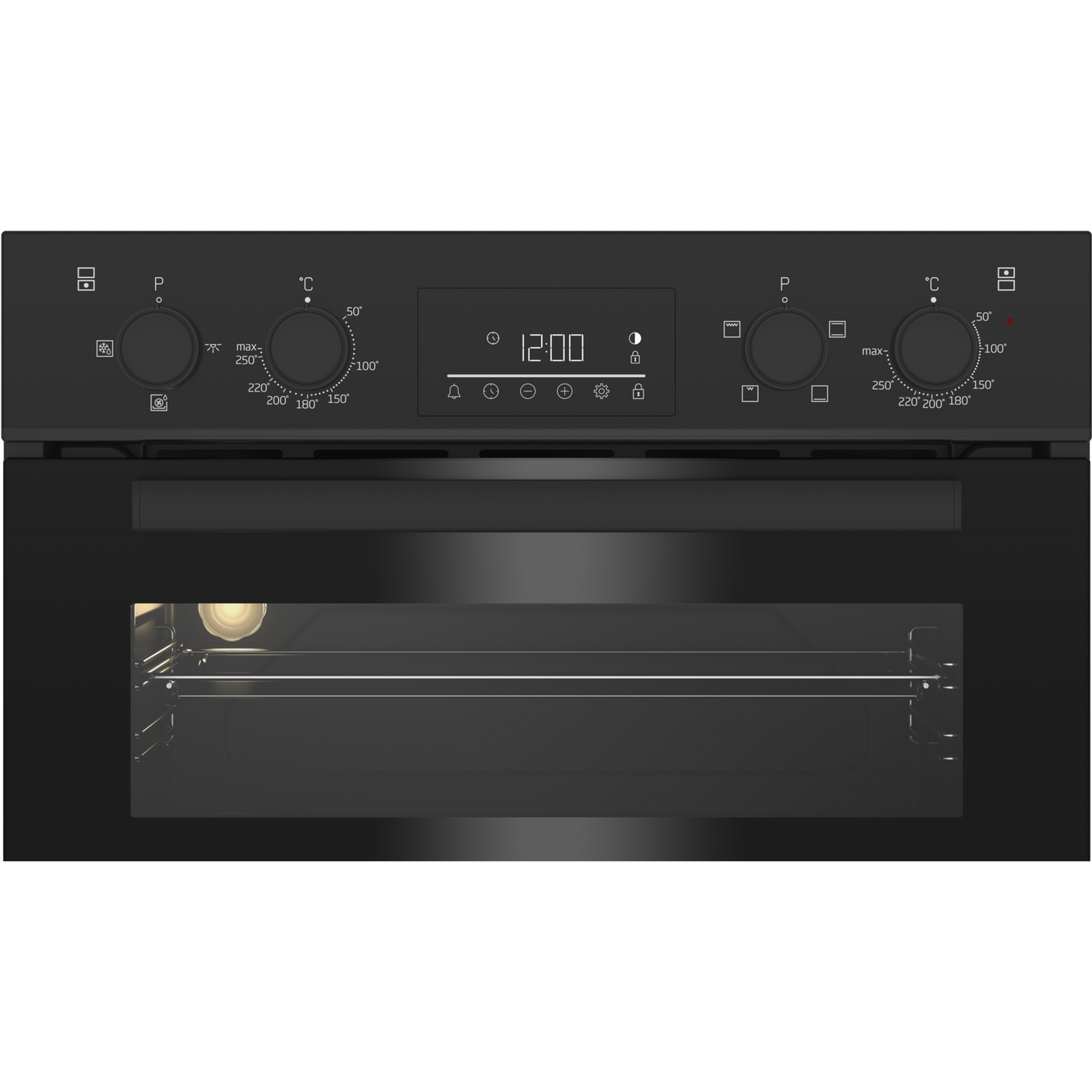 Beko Electric Built In Double Oven - Black