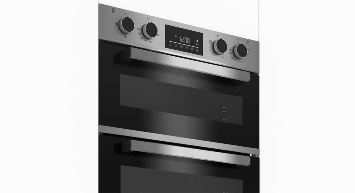 Beko 72cm Built-Under Double Fan Oven with Touch Control LED Timer