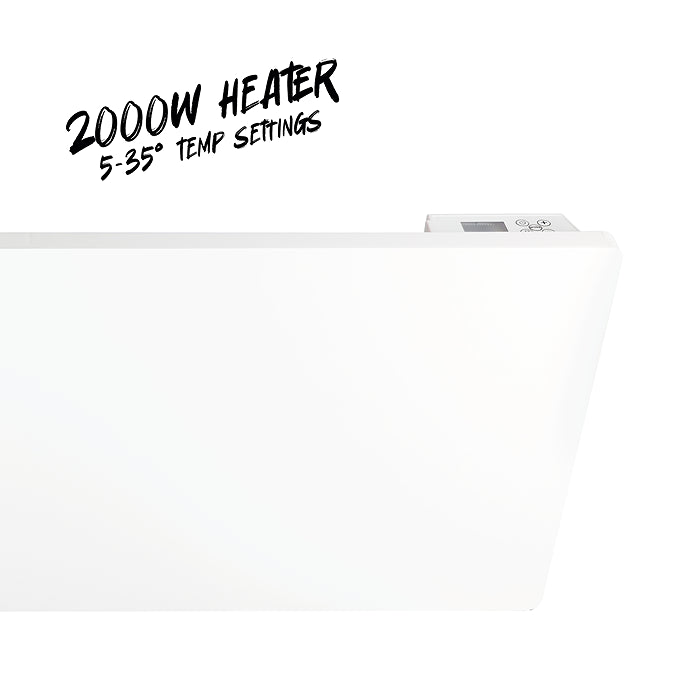 1040 x 450mm Wall Mounted 2000W Electric Panel Heater
