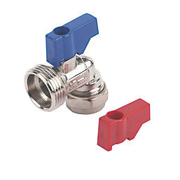 Compression Angled Valve Elbow 15mm x 3/4"