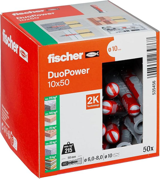 Fischer DuoPower 10 X 50, Powerful Universal Plug