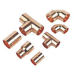 15mm Copper end feed mixed fittings pack job lot plumbing