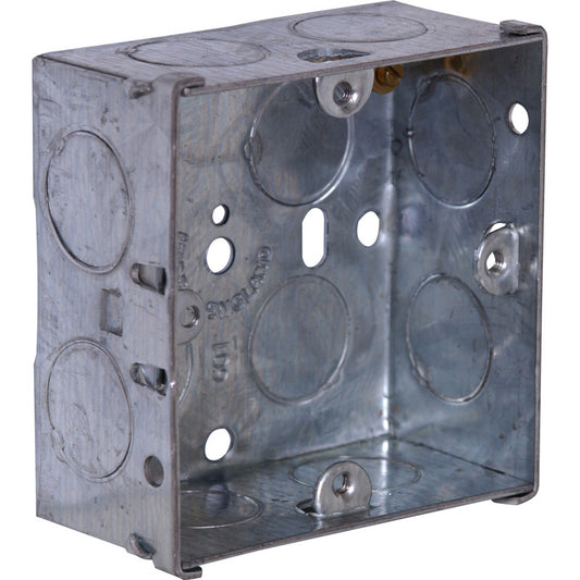 Metal Back Box 1 Gang 35mm Trade Pack 10
