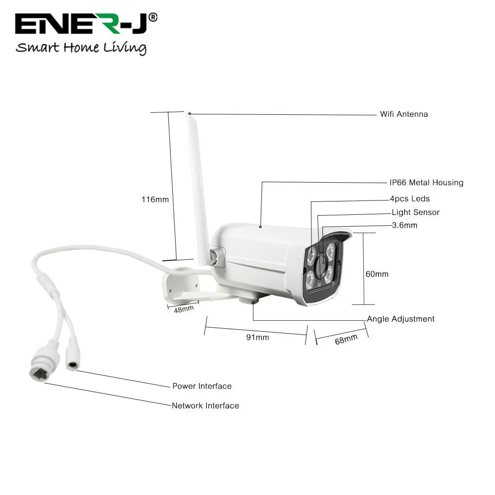 Wireless Security CCTV System with 4 IP Cameras, 8CH NVR, Smart Motion-Triggered Alerts, IP66 Weatherproof, Easy Remote Access (Hard Disk Not Included)