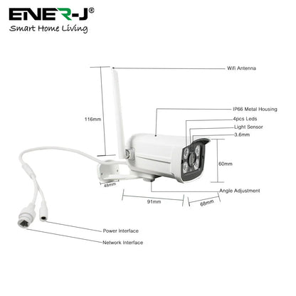 Wireless Security CCTV System with 4 IP Cameras, 8CH NVR, Smart Motion-Triggered Alerts, IP66 Weatherproof, Easy Remote Access (Hard Disk Not Included)