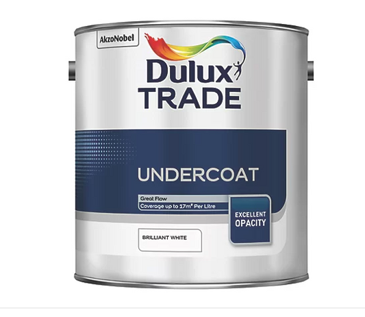 Dulux 2.5Ltr Pure Brilliant White Gloss Interior undercoat