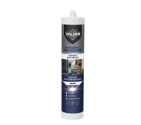 Volden White Silicone-based Bathroom & kitchen Sealant, 280ml
