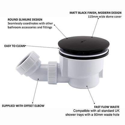 Fast Flow Shower Tray Waste Trap 90mm