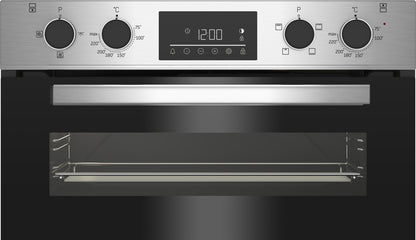 Beko 72cm Built-Under Double Fan Oven with Touch Control LED Timer